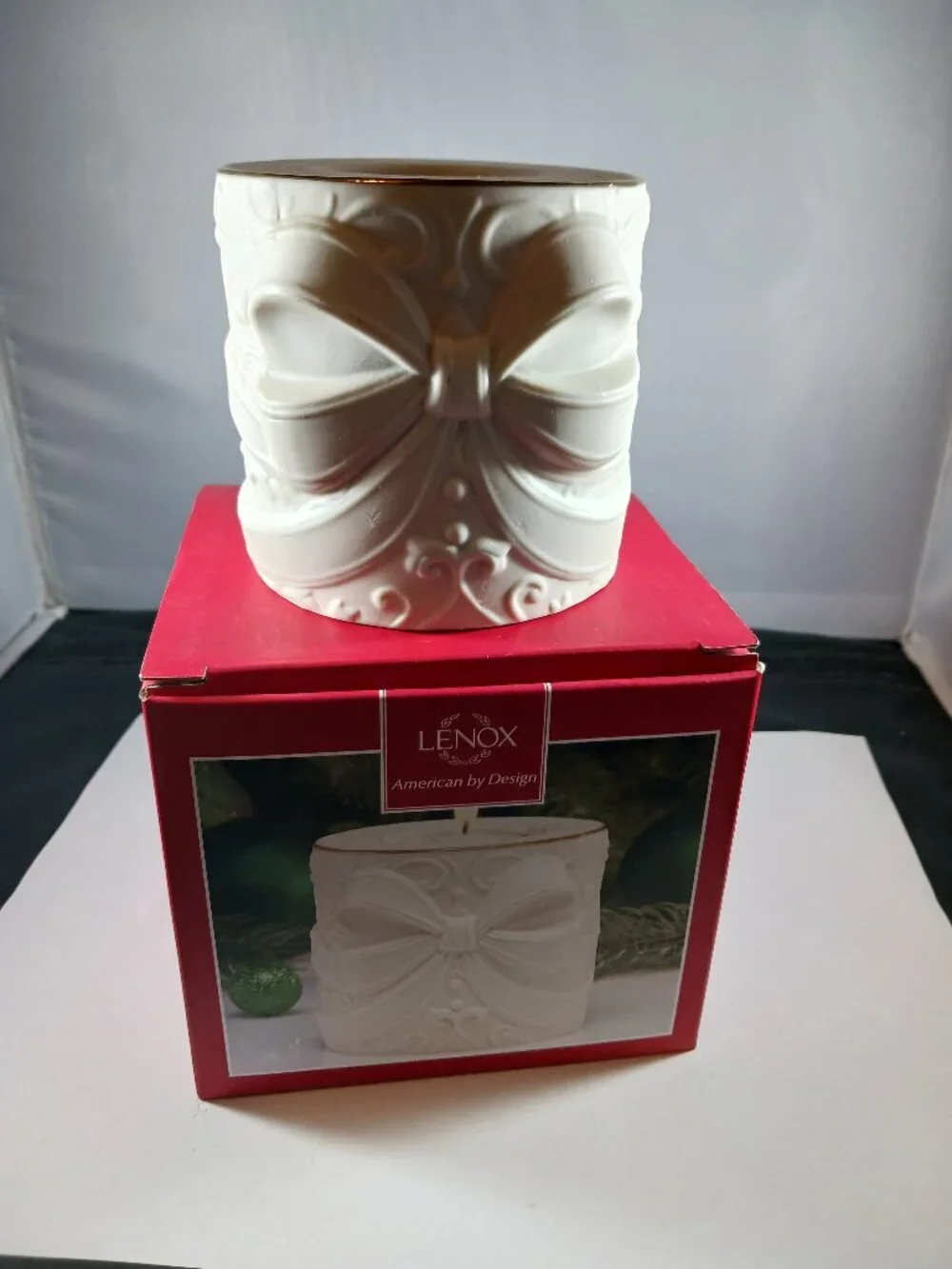 Lenox Radiant Light Bow Votive 3.25